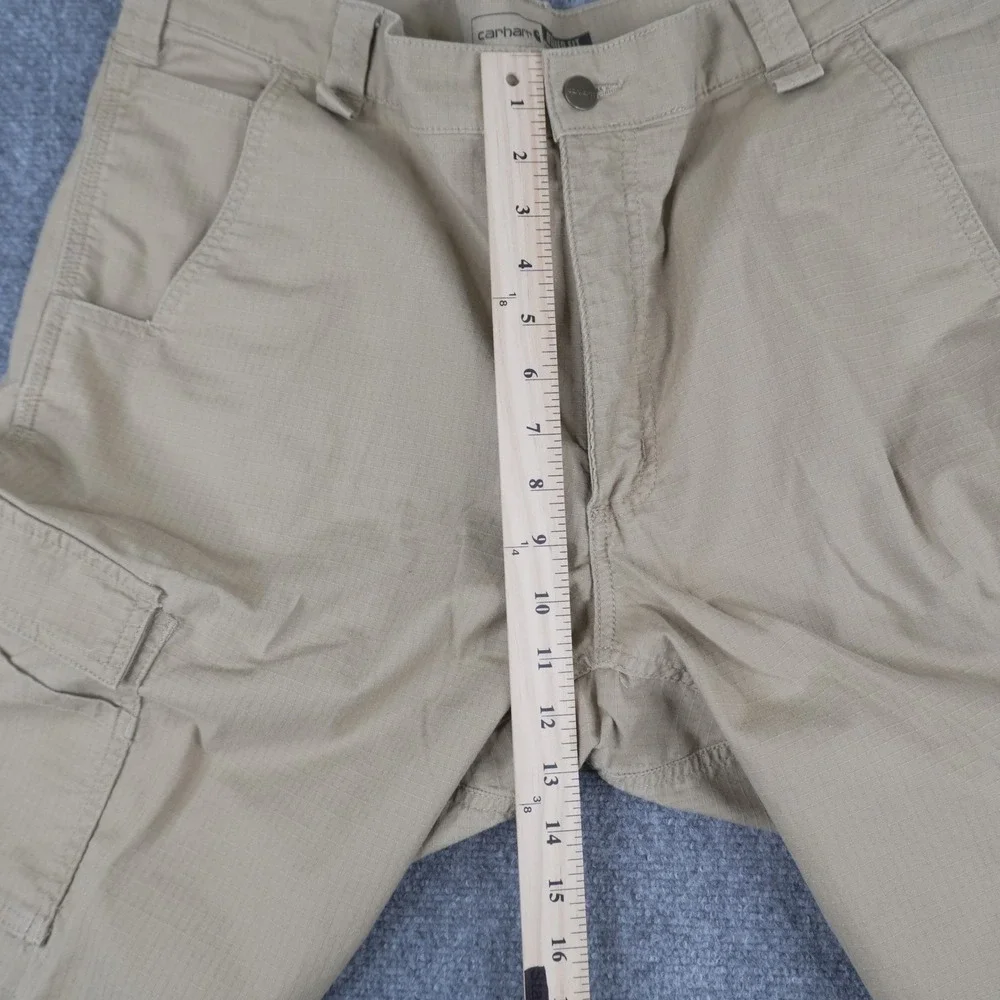 Carhartt Cargo Shorts Mens 40 Tan Ripstop Relaxed Fit Workwear Utility Pockets